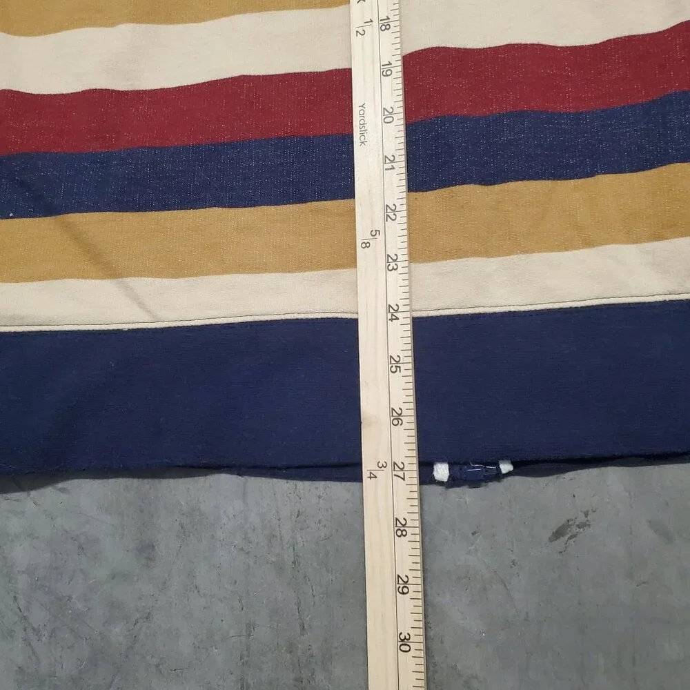 Hang Ten X-Large Multicolor Striped Hoodie Sweatshirt Front Pocket Drawstring Ho - Picture 8 of 8